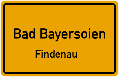 Straßenverzeichnis Bad Bayersoien Findenau