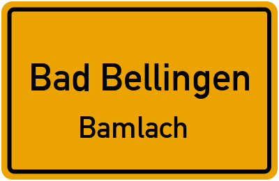 Ortsschild Bad Bellingen Bamlach