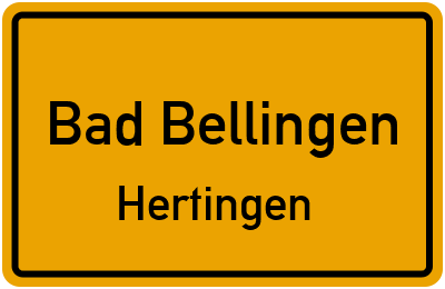 Ortsschild Bad Bellingen Hertingen