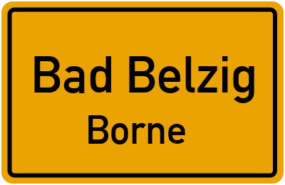 Straßenverzeichnis Bad Belzig Borne