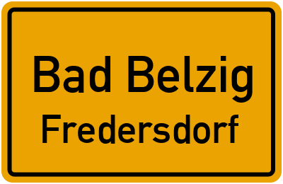 Straßenverzeichnis Bad Belzig Fredersdorf