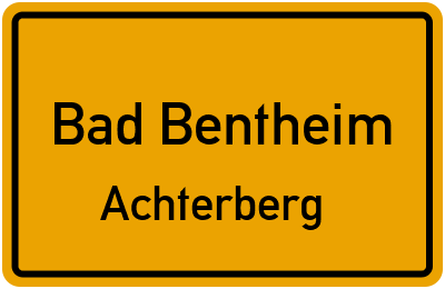 Ortsschild Bad Bentheim Achterberg