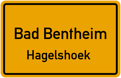 Ortsschild Bad Bentheim Hagelshoek