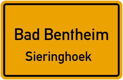 Ortsschild Bad Bentheim Sieringhoek