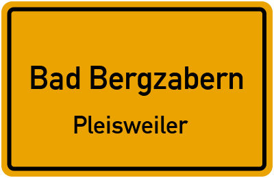 Straßenverzeichnis Bad Bergzabern Pleisweiler