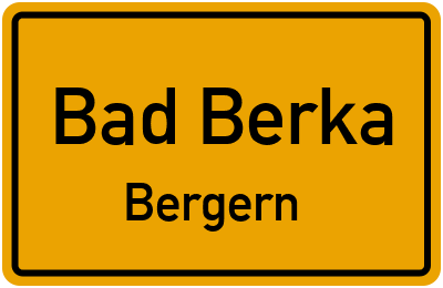 Straßenverzeichnis Bad Berka Bergern
