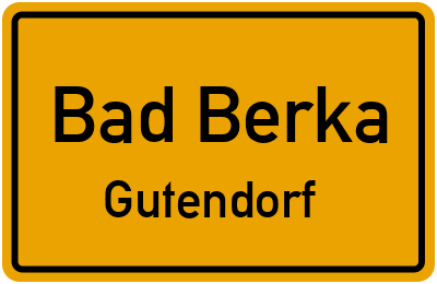 Straßenverzeichnis Bad Berka Gutendorf