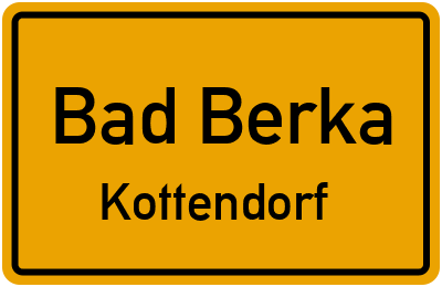 Ortsschild Bad Berka Kottendorf