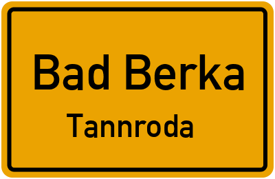 Straßenverzeichnis Bad Berka Tannroda