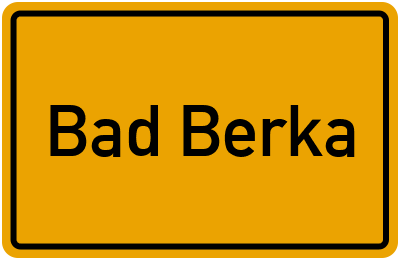 Ortsschild von Stadt Bad Berka in Thüringen