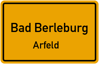 Ortsschild Bad Berleburg Arfeld