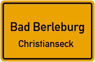 Ortsschild Bad Berleburg Christianseck