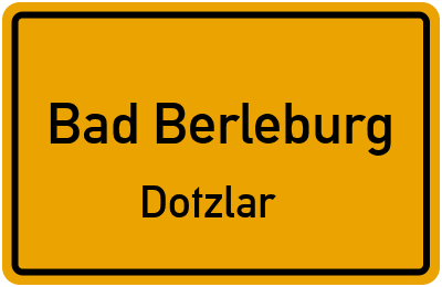 Ortsschild Bad Berleburg Dotzlar