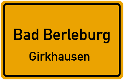 Ortsschild Bad Berleburg Girkhausen