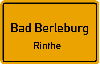 Ortsschild Bad Berleburg Rinthe