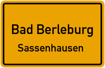Ortsschild Bad Berleburg Sassenhausen