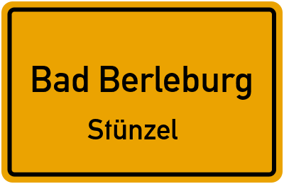 Ortsschild Bad Berleburg Stünzel