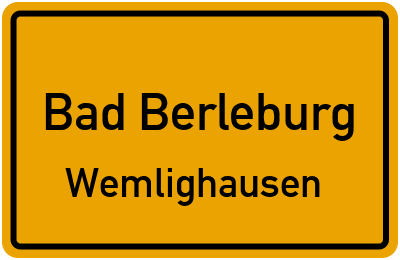 Ortsschild Bad Berleburg Wemlighausen
