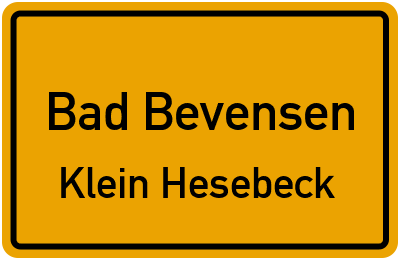 Straßenverzeichnis Bad Bevensen Klein Hesebeck