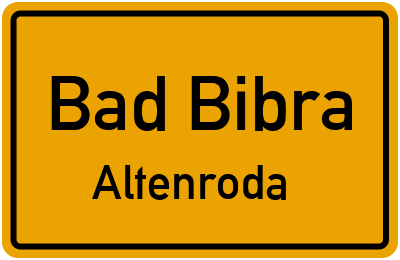 Straßenverzeichnis Bad Bibra Altenroda