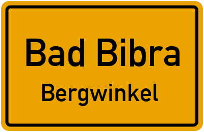 Straßenverzeichnis Bad Bibra Bergwinkel