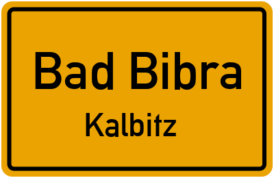 Straßenverzeichnis Bad Bibra Kalbitz