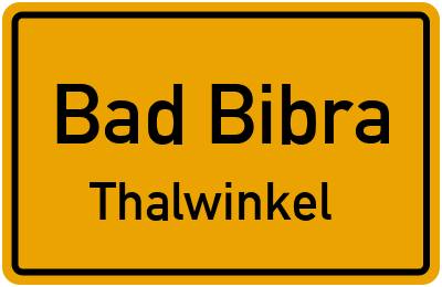 Straßenverzeichnis Bad Bibra Thalwinkel