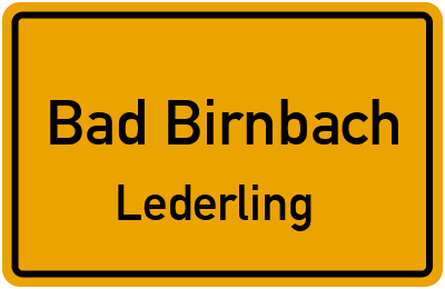 Straßenverzeichnis Bad Birnbach Lederling