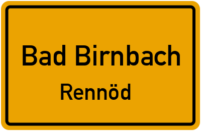 Straßenverzeichnis Bad Birnbach Rennöd