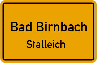 Ortsschild Bad Birnbach Stalleich