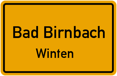 Ortsschild Bad Birnbach Winten