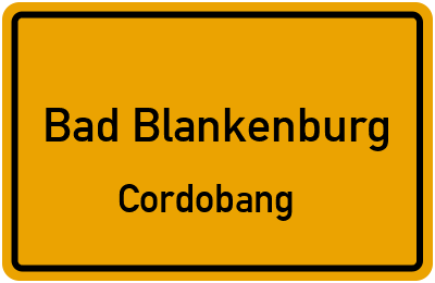 Ortsschild Bad Blankenburg Cordobang