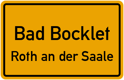 Straßenverzeichnis Bad Bocklet Roth an der Saale