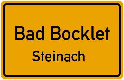 Ortsschild Bad Bocklet Steinach