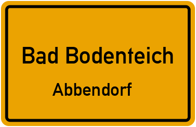 Straßenverzeichnis Bad Bodenteich Abbendorf
