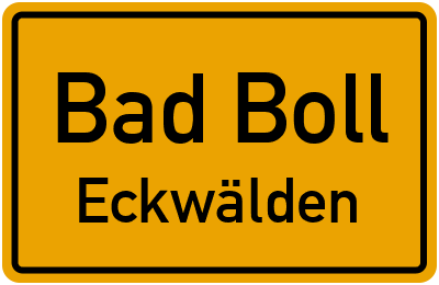 Straßenverzeichnis Bad Boll Eckwälden