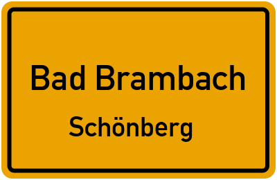 Ortsschild Bad Brambach Schönberg