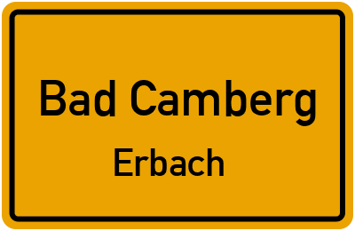 Ortsschild Bad Camberg Erbach