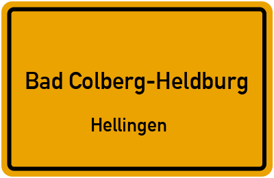 Straßenverzeichnis Bad Colberg-Heldburg Hellingen