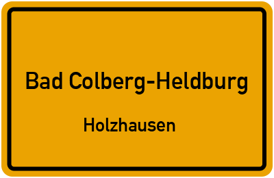 Straßenverzeichnis Bad Colberg-Heldburg Holzhausen
