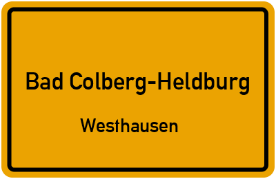 Straßenverzeichnis Bad Colberg-Heldburg Westhausen
