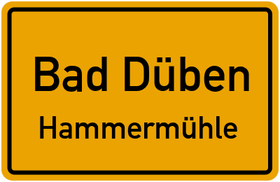 Straßenverzeichnis Bad Düben Hammermühle