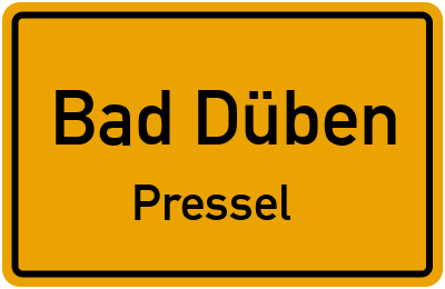 Straßenverzeichnis Bad Düben Pressel