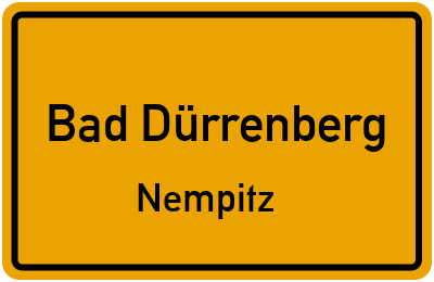 Ortsschild Bad Dürrenberg Nempitz