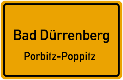 Straßenverzeichnis Bad Dürrenberg Porbitz-Poppitz