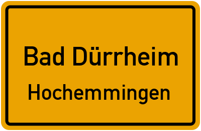 Straßenverzeichnis Bad Dürrheim Hochemmingen