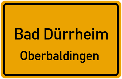 Straßenverzeichnis Bad Dürrheim Oberbaldingen