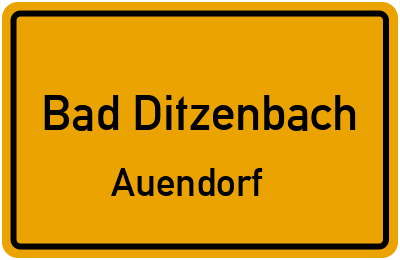 Ortsschild Bad Ditzenbach Auendorf