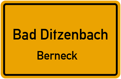 Straßenverzeichnis Bad Ditzenbach Berneck
