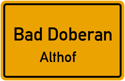 Straßenverzeichnis Bad Doberan Althof